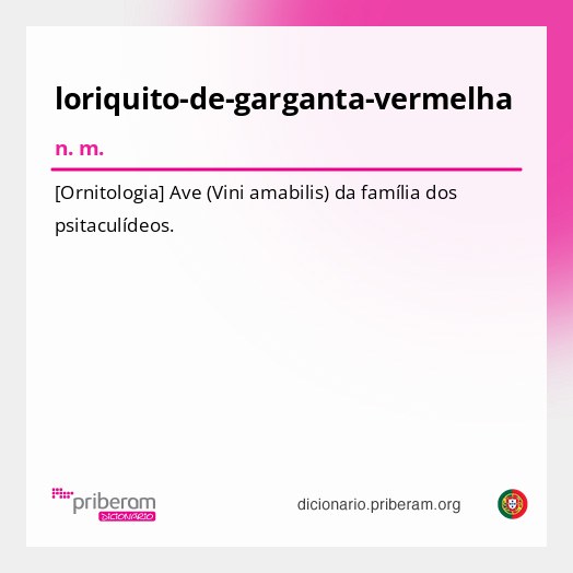 Significado de loriquito-de-garganta-vermelha
