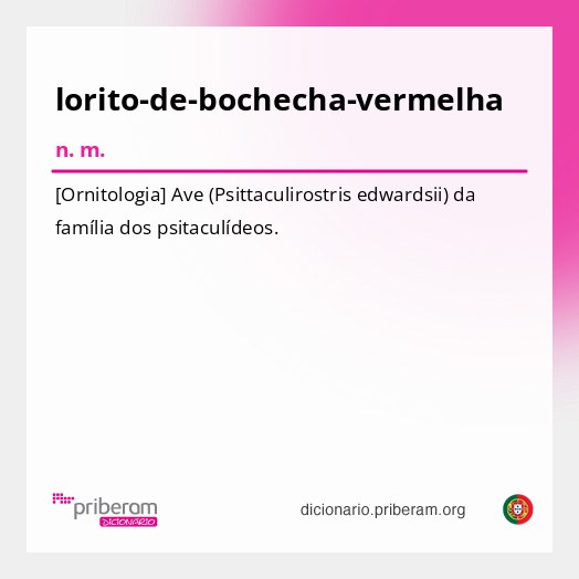Significado de lorito-de-bochecha-vermelha