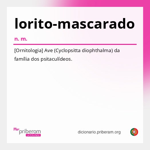 Significado de lorito-mascarado