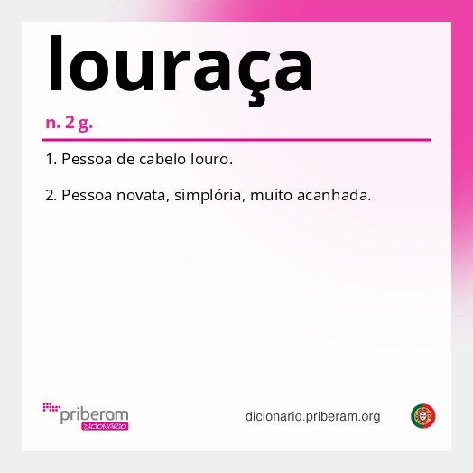 Significado de louraça