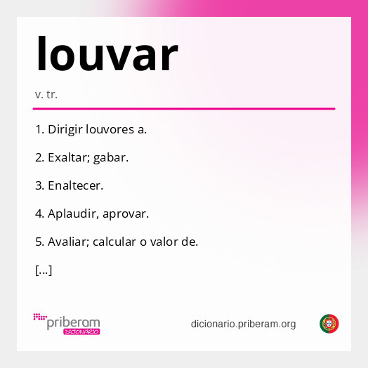 Significado de louvar