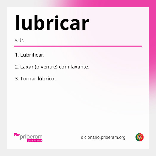 Significado de lubricar