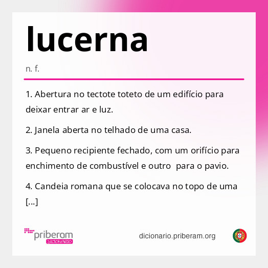 Significado de lucerna