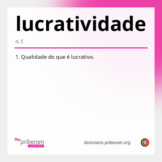 Significado de lucratividade