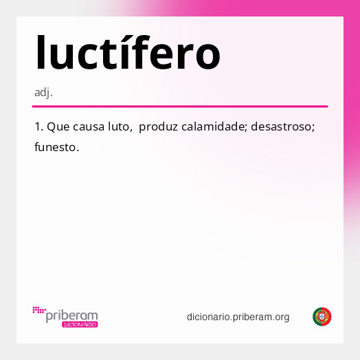 Significado de luctífero