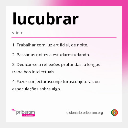 Significado de lucubrar