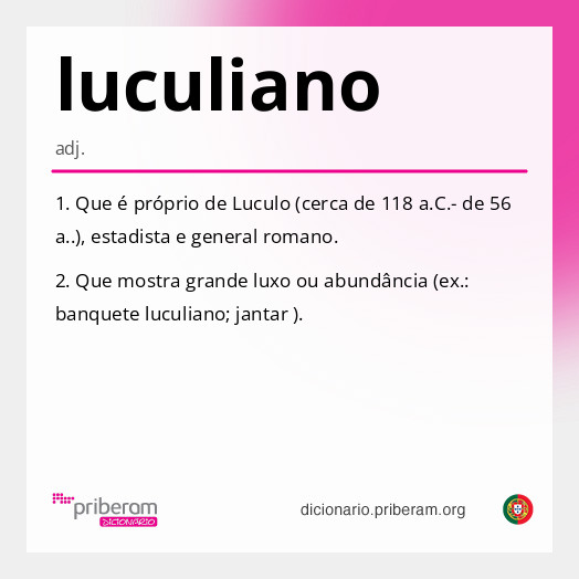 Significado de luculiano