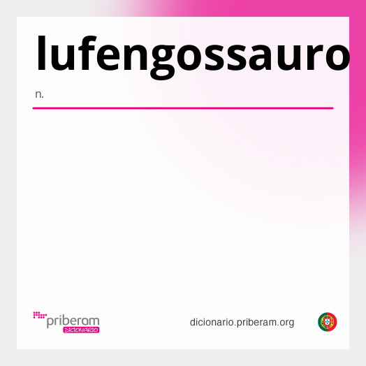 Significado de lufengossauro