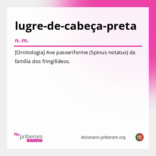 Significado de lugre-de-cabeça-preta
