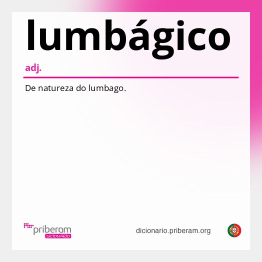 Significado de lumbágico