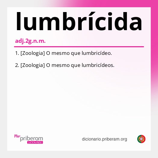 Significado de lumbrícida