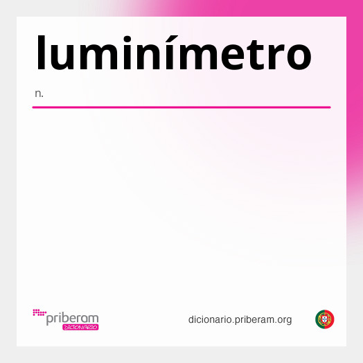 Significado de luminímetro