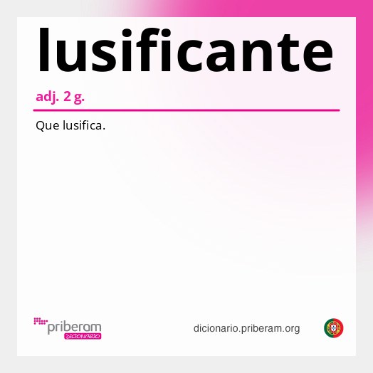 Significado de lusificante