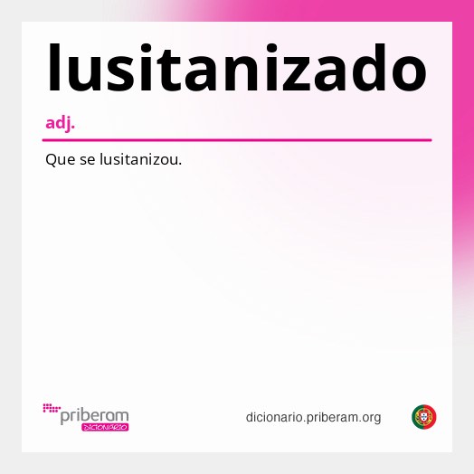 Significado de lusitanizado