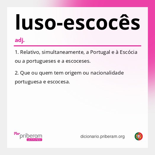 Significado de luso-escocês