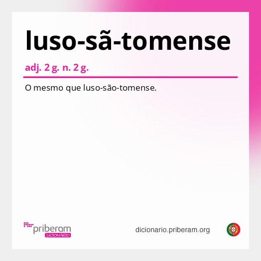 Significado de luso-sã-tomense