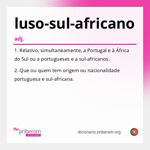 Significado de luso-sul-africano