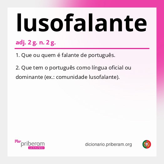 Significado de lusofalante