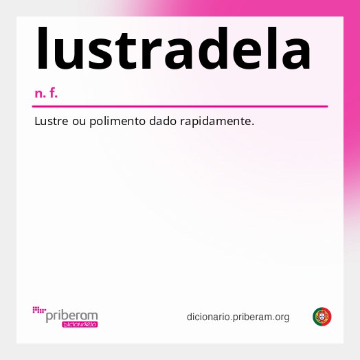 Significado de lustradela