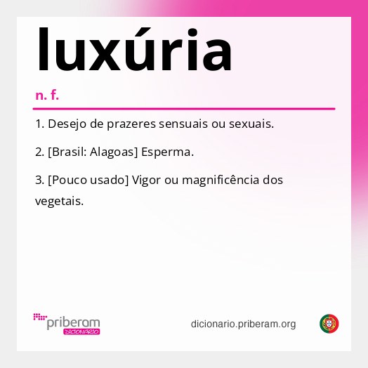 Significado de luxúria