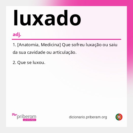 Significado de luxado