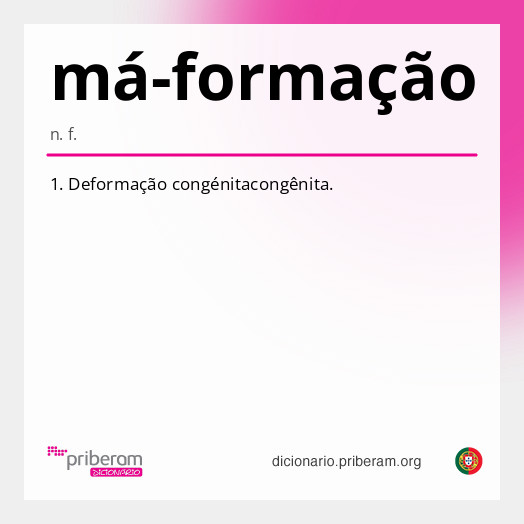 Significado de má-formação