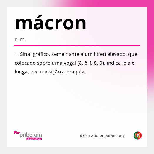 Significado de mácron
