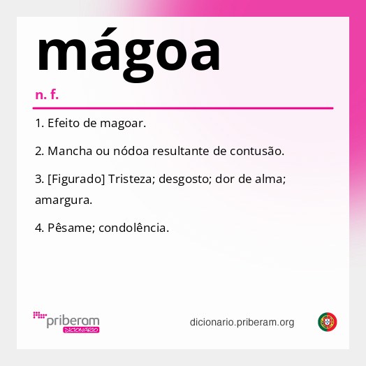 Significado de mágoa