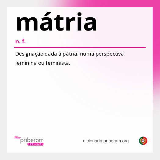 Significado de mátria