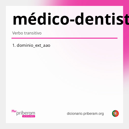 Significado de médico-dentista