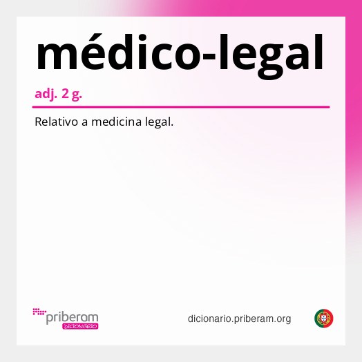 Significado de médico-legal