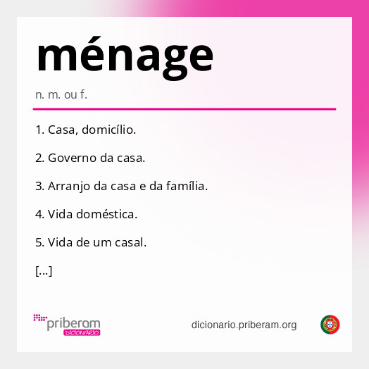 Significado de ménage