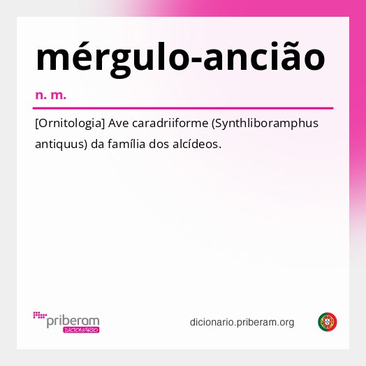 Significado de mérgulo-ancião