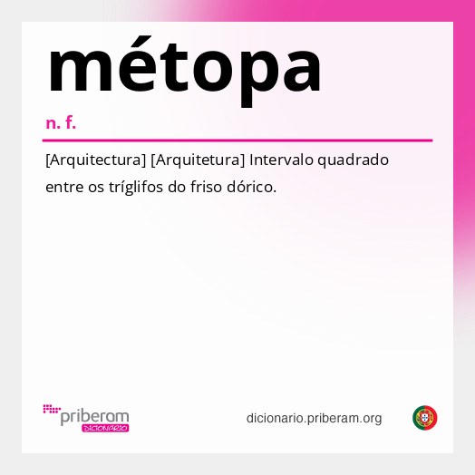 Significado de métopa