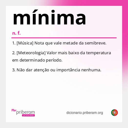 Significado de mínima