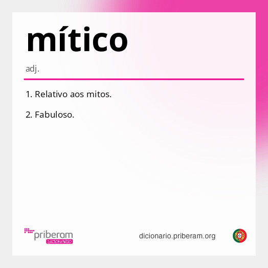 Significado de mítico