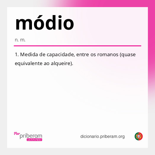 Significado de módio