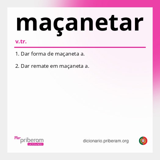 Significado de maçanetar