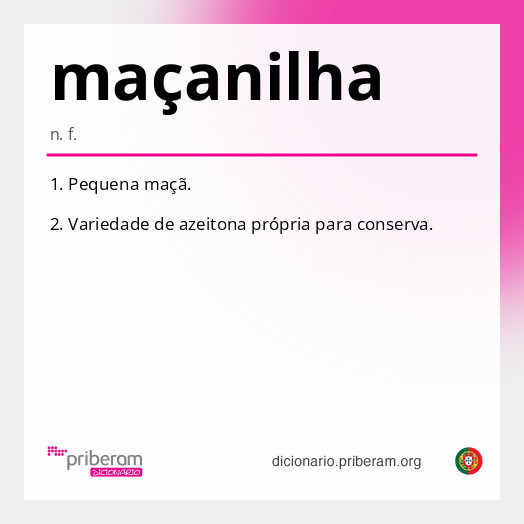 Significado de maçanilha