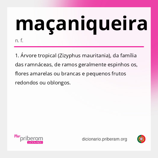 Significado de maçaniqueira