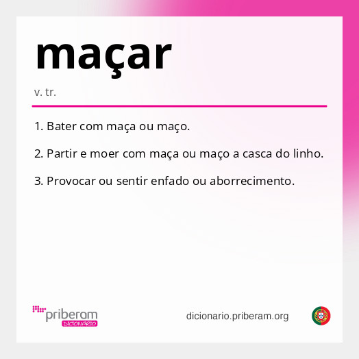 Significado de maçar