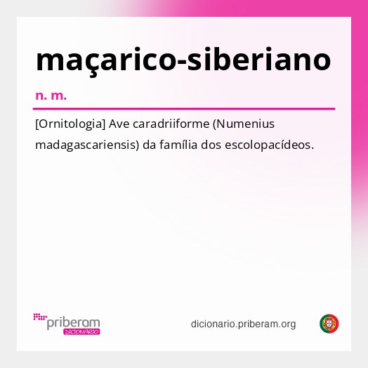 Significado de maçarico-siberiano