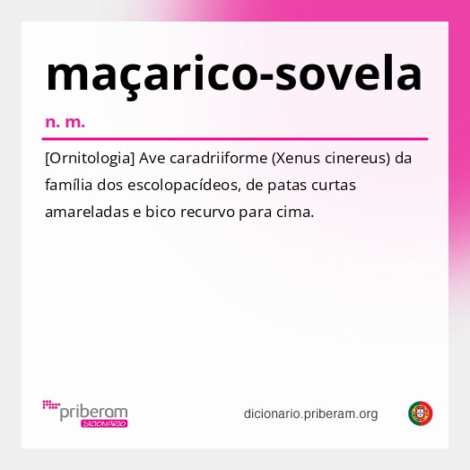 Significado de maçarico-sovela