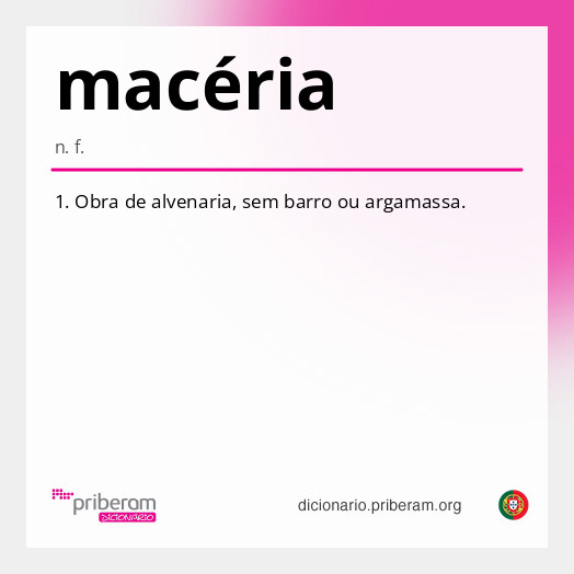 Significado de macéria