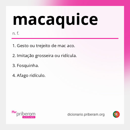 Significado de macaquice