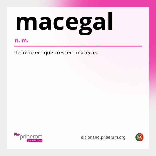 Significado de macegal