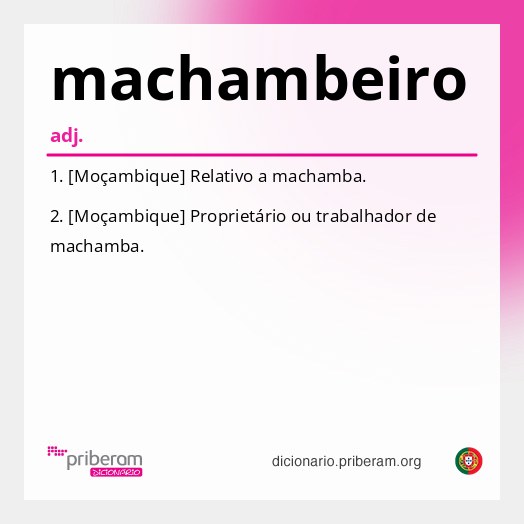 Significado de machambeiro