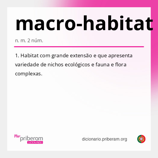Significado de macro-habitat