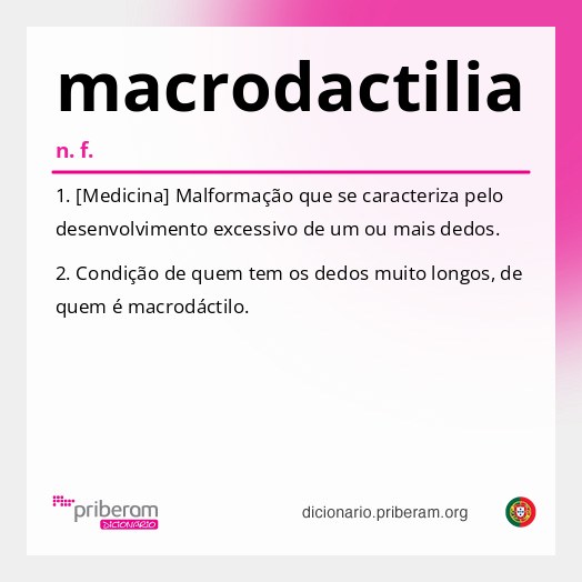 Significado de macrodactilia