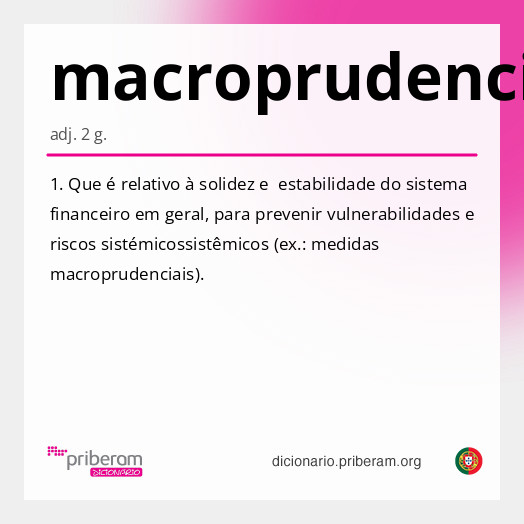 Significado de macroprudencial